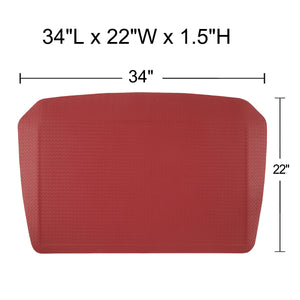 3D Anti Fatigue Kitchen Mat (Red,W22x L34x H1.5")