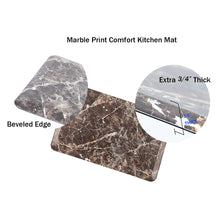 Load image into Gallery viewer, Brown Marble Print PU Waterproof Kitchen Mat-W20&quot;XL36XH3/4&quot;