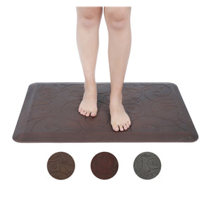 Scroll Anti Fatigue Kitchen Mat (Brown,W20x L30x H3/4")