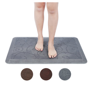 Scroll Anti Fatigue Kitchen Mat (Grey,W20x L30x H3/4")