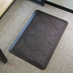 Scroll Anti Fatigue Kitchen Mat (Brown,W20x L30x H3/4")