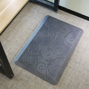 Scroll Anti Fatigue Kitchen Mat (Grey,W20x L30x H3/4")