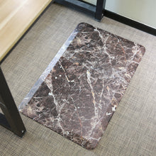 Load image into Gallery viewer, Brown Marble Print PU Waterproof Kitchen Mat-W20&quot;XL36XH3/4&quot;