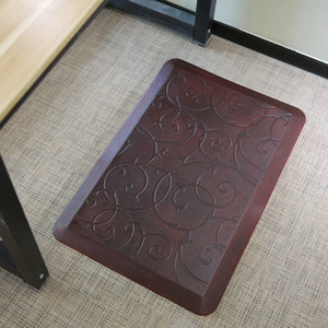 Scroll Anti Fatigue Kitchen Mat (Burgundy,W20x L30x H3/4")