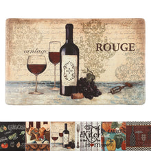 Load image into Gallery viewer, Wineglass Pattern Waterproof Non-skid Memory Foam Kitchen Mat