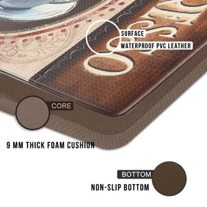 Coffee Pattern Waterproof Non-skid  Memory Foam Kitchen Mat