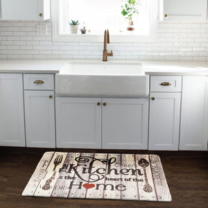 Beige Waterproof Non-skid Memory Foam Kitchen Mat