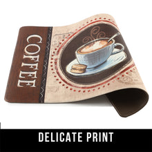 Load image into Gallery viewer, Coffee Pattern Waterproof Non-skid  Memory Foam Kitchen Mat