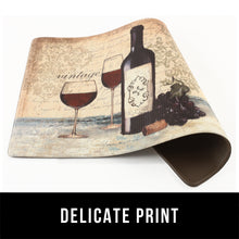 Load image into Gallery viewer, Wineglass Pattern Waterproof Non-skid Memory Foam Kitchen Mat