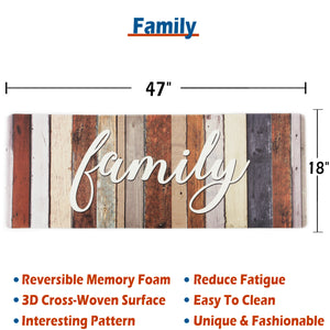 Letter Pattern Waterproof Non-skid Memory Foam Kitchen Mat