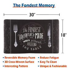 Load image into Gallery viewer, Knife And Fork Pattern Waterproof Non-skid Memory Foam Kitchen Mat